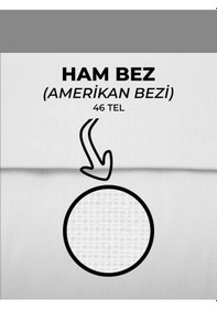 Resim %100 Pamuk 46 Tel Amerikan Bezi Ham Bez Punch Kumaş - Beyaz 