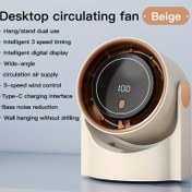 Resim 2025 Yeni Yükseltilmiş Büyük Batarya Taşınabilir Moda Masaüstü Fanı, Küçük Ev Kliması, 360° Dönen Hava Çıkışı ile 5 Hız, USB Şarj, Şarj Edilebilir Lityum Pil 18650 Serisi, 36V Altı İşletme Gerilimi, Ofis, Seyahat, Kamp, Açık Hava Karavanı, Noel ve Sevgililer Günü Hediyeleri İçin Mükemmel 