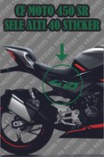 Resim TRİDERS Cfmoto 450sr Arka Kuyruk Altı 40 Yazısı Sticker KOYUYEŞİL 