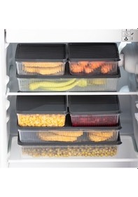 Resim Porsima 16lı Nofrost Buzdolabı Saklama Kabı Organizer Antrasit 