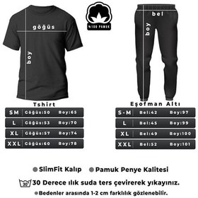 Resim Yingtang Baskılı Pamuk Spor Eşofman Takımı Siyah1 Siyah 