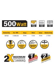 Resim Sgs 5140 Profesyonel Darbesiz Elektrikli Matkap 500 Watt 