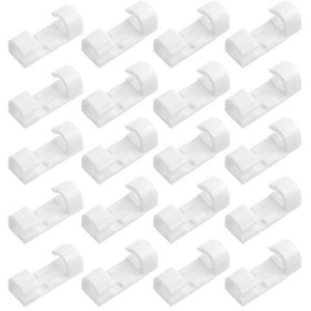 Resim Lasonstiges 16/20 Paket Kendinden Yapışkanlı Kablo Yöneticisi Sabit Kelepçe Tel Sarıcı Büyük / Küçük Dropship 