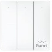 Resim FONRI FONRİ WF3-EL3-0203-03 WIFI KABLOSUZ AKILLI DOKUNMATİK ÜÇLÜ DUVAR ANAHTARI 