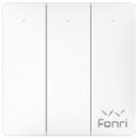 Resim FONRI FONRİ WF3-EL3-0203-03 WIFI KABLOSUZ AKILLI DOKUNMATİK ÜÇLÜ DUVAR ANAHTARI 