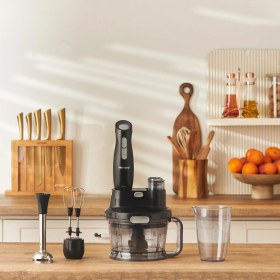 Resim Allians Pratik Çok Fonksiyonlu Mutfak Robotu, Siyah Gri Şık Tasarım 