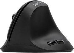 Resim DELUX Hafif, ergonomik dikey fare, kablosuz, dikey fare, küçük eller için, 75 g, 6 tuşlu, 2400 DPI, AA pil fare, karpal tünel için, Windows 7/8/10/Mac OS ile uyumlu 