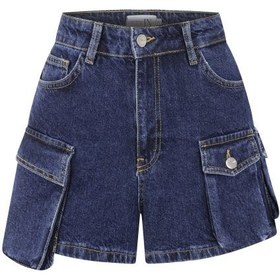 Resim Kargo Lacivert Denim Şort - 36 