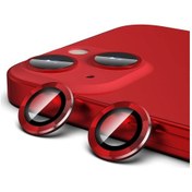 Resim Microcase Iphone 13 Kamera Camı Lens Koruyucu Halka Set Kırmızı 