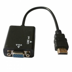 Resim HDMI To VGA Ses Çıkışlı HDMI To VGA HDMI Dan VGA HDMI VGA Çevirici 