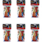 Resim Brons Ahşap Renkli Mandal Küçük 24'Lü Paket 6'Lı 