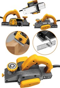 Resim STEİNER Germany Technology 3400 Watt Bakır Sargılı Metal Şanzıman Çift Bıçaklı Planya Rende Makinesi 