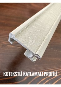 Resim Koteksli-cırtlı Katlamalı Perde Aliminyum Profili 50 Cm 