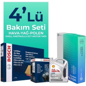 Resim Bosch BMW X3 2.0 Benzinli Filtre Bakım Seti Shell Motor Yağlı (2015-2017) 4 Lü 