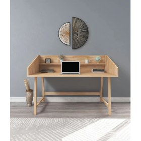 Resim Mely Doğal Ahşap Çalışma Masası 