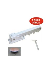 Resim Sofra Ayağı 4 Lü Set Plastik Katlanır Beyaz 