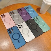 Resim iPhone 16 15 14 13 12 11 Pro Max için Manyetik Kablosuz Şarj Kılıfı Mat Yumuşak TPU Lens Koruma Kapağı 16 15 14 Plus Lüks Elektrokaplama Estetik X Xr Xs Tam Kamera Koruyucu Kılıf 