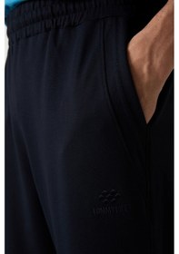 Resim Tommy Life Lacivert Pamuklu Yumuşak Dokulu Standart Fit Nakışlı Erkek Kapri - 83102 Lacivert 