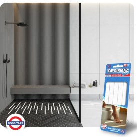 Resim Boss Tape Banyo Küvet Duşakabin Islak Zeminler İçin Kaydırmaz Şerit Bant 