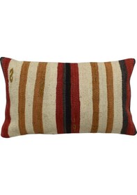 Resim Zehra Abla Halı Yeni El Dokuma Dekoratif Lumbar Kilim Kırlent Yastık Kılıfı 6581 Çok Renkli 