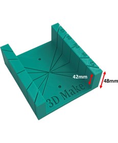 Resim 3D Make Gönye Kutusu - 30-60-45-90 Derece Açılı Kesme Klavuzu 140x125x48 mm Ölçülerle 