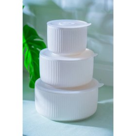 Resim Akdeniz Home Pure Carmen Kapaklı Porselen 6 Parça Saklama ve Sunum Kase Seti 