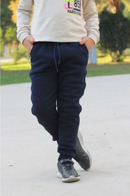 Resim Çiggo Kids Unisex Cepli Jogger 3ip Içi Polarlı Düz Eşofman Altı 