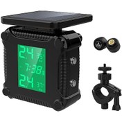 Resim Ximistore9 Güneş Enerjili Su Geçirmez Motosiklet Lastik Basınç İzleme Sistemi - 2 Sensörlü Büyük Lcd Ekran 