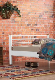 Resim Unimet Kappis Çift Kişilik Ferforje Metal Karyola-beyaz (AHŞAP LATALI) 