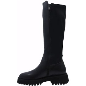Resim Poletto Hakiki Deri /tekstil Sıyah Çizme Düz 5780 77 S-848 Siyah 