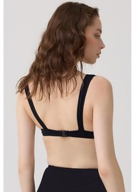 Resim Cottonhill Siyah Üçgen Cut Out/pencereli Bikini Üstü Siyah 