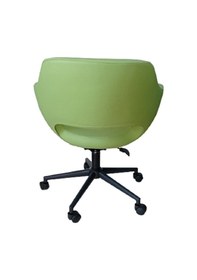 Resim Bilgisayar Sandalyesi Çalışma Koltuğu Siyah Metal Ayaklı Yeşil Re 