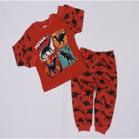 Resim Bebelive Dino Kiremit 2 Li Erkek Bebek Pijama Takımı 5902 