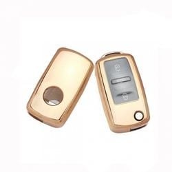 Resim Volkswagen Silikon Kumanda Kabı Gold 