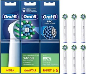 Resim Oral-B Cross Action Şarjlı Diş Fırçası Yedek Başlığı 6 Adet 