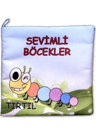 Resim Sevimli Böcekler Kumaş Sessiz Kitap T054 - Bez Kitap , Eğitici Oyuncak , Yumuşak Ve Hışırtılı 