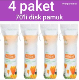 Resim İpek Nilüsi Makyaj Pamuğu Disk Temizleme Pedi 4 x 70'li 