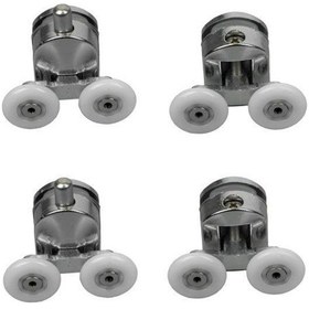 Resim Duşakabin Tekerleği Metal Gövdeli Krom 4 Lü Set Teker Çapı 22 Mm 