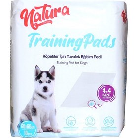 Resim Natura Kaydırmaz Bantlı Köpek Tuvalet Eğitim Pedi 10'lu 60X60 cm 