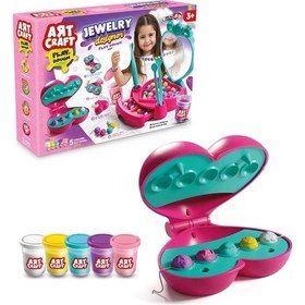 Resim Takı Tasarla Hamur Seti 280 Gr. - Kolye Bileklik - Oyun Hamuru Seti - Hamur Kalıpları Renkli 