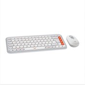 Resim logitech POP ICON Kablosuz Bluetooth Sessiz Türkçe Q Klavye ve Mouse Seti - Beyaz 920-013076 