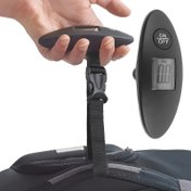 Resim Digital Bagaj Tartısı | 88 lbs/40kg Kapasite | Kompakt ve Taşınabilir | Kolay Okunur LCD Ekranı | Düğme Hücresi ile Pil Gücünde Çalışır | Seyahat ve Alışveriş için Güvenli Kayış | Şık Siyah Plastik Tasarım, Seyahat Bagajı 