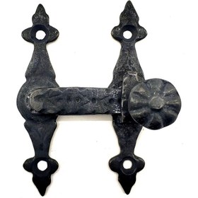 Resim Skygo Antika Tarz Dekoratif Pirinç Kapı, Pencere Mandalı - 82x65 mm, Oksit 