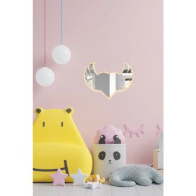 Resim PremiumPort Kanatlı Kalp Figürlü Dekoratif Güvenli Kırılmaz Ayna 