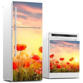 Resim Buzdolabı Ve Bulaşık Makinası Beyaz Eşya Sticker Kaplama Gün Batı (540886983) 