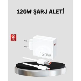 Resim Renas Store Mey Ithalat® 120W Hızlı Şarj Başlığı Ultra Güçlü Type-C Adaptör Kablo Dahil 