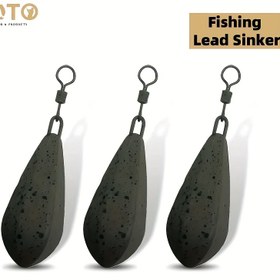 Resim YOTO 3 adet Karp Balıkçılığı Sıkıştırıcı, 57/71/85/99/113/128g Çoklu Ağırlıklar Mevcut - Daha İyi Atış İçin Yivli Tasarım, Yüksek Hızlı Döner ile Esnek Döndürme ve Kolay Değiştirme, Kaplamalı Yüzey, Balıkçılık Sıkıştırıcıları ve Ağırlıklar, En İyi Noel İçin, Şükran Günü İçin Mükemmel 