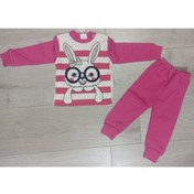 Resim Memoza Tavşan Baskili Kız Bebek Pijama Takim 