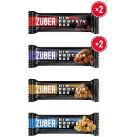 Resim Züber Hi Protein Deneme Pakaeti Kakaolu + Badem Ezmeli + Yer Fıstığı Ezmeli + Fındık Ezmeli 6 x 45 G 