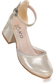 Resim Kiko Kids Ressa Vakko Taşlı Kız Çocuk 5 Cm Topuklu Sandalet Abiye Ayakkabı 